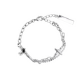 Janvera Silver Cross Chain Bracelet – Minimalist Unisex Jewelry